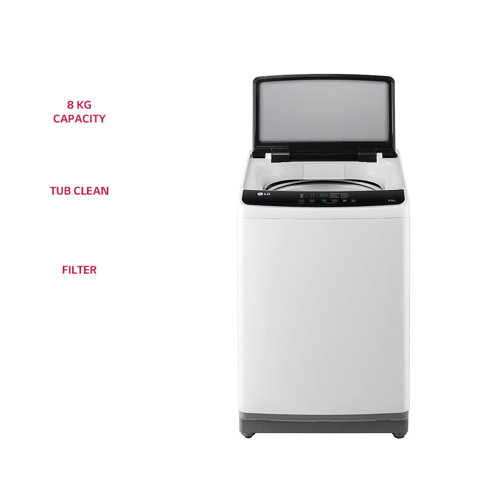 LG Top Load Washing Machine - 8 KG Top Load Washing Machine with Low Water Pressure Valve T2108NT1G