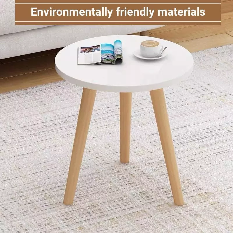 91% OFF 1CHOISE Nordic Small Round Table Wooden Solid Sofa Table Simple Coffee Bedside Side Table