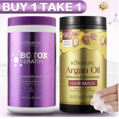 57% OFF 1000ML Botox Keratin Hair Treatment MaskOrganicRepair Conditioner +1000g Argan Oil ConditionerDeep Repair Damage Frizzy