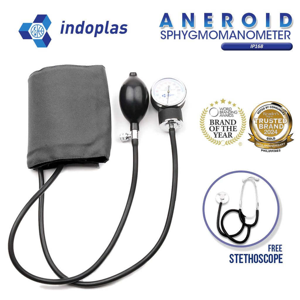 61% OFF Indoplas Aneroid Blood Pressure Sphygmomanometer IP168 With Stethoscope