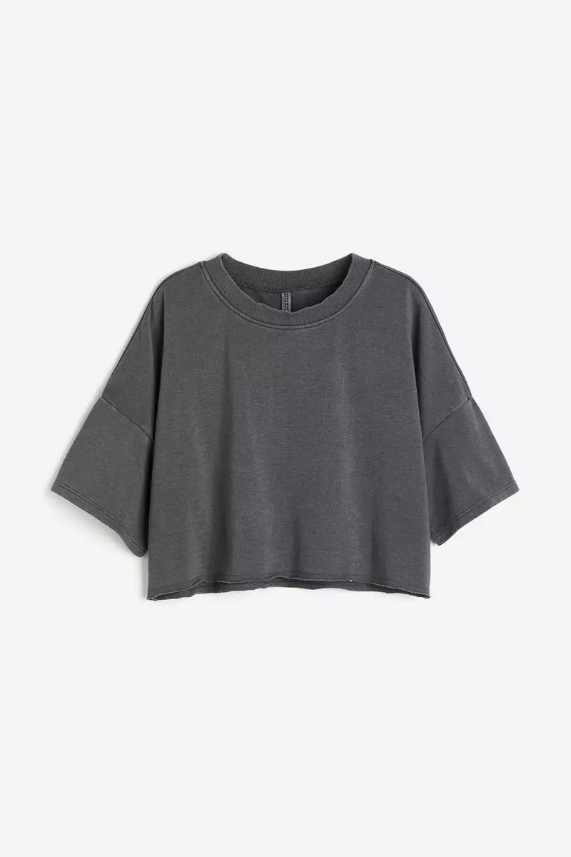 56% OFF Cropped short-sleeved sweatshirt