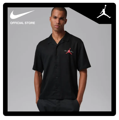 21% OFF Jordan Men's Brooklyn Bowling Shirt - Black [IF1859-010]