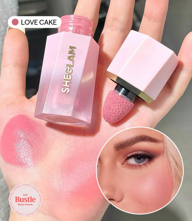 29% OFF SHEGLAM Color Bloom Liquid Blush Matte Finish-Love Cake Gel Cream Blush Long Lasting Non-Fading Highly Pigmented Lightweight Long Wear Smooth Blusher Pink Brown Blush Brand Beauty Makeup Face Paint Cosmetic