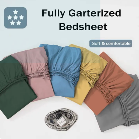 64% OFF Bedsheet No Lukot No Gusot Bedsheet Fully Garterized Bedsheet Fitted Bed Sheet Plain Beddings (Pillowcase not included)