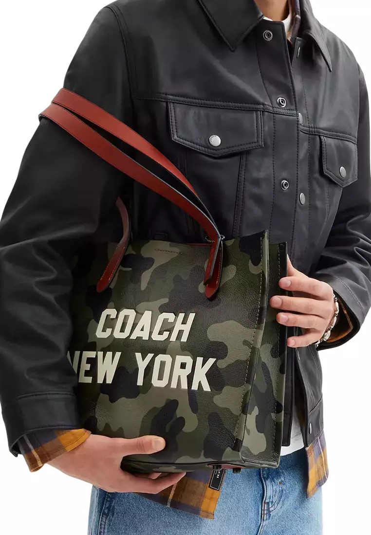 43% OFF Coach Relay Tote Bag 34 With Camo Print And Coach Graphic - Camo CY811