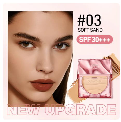57% OFF O.TWO.O Oil Control Powder Waterproof Long-lasting Makeup Setting Powder High Coverage Compact with Mirror Puff