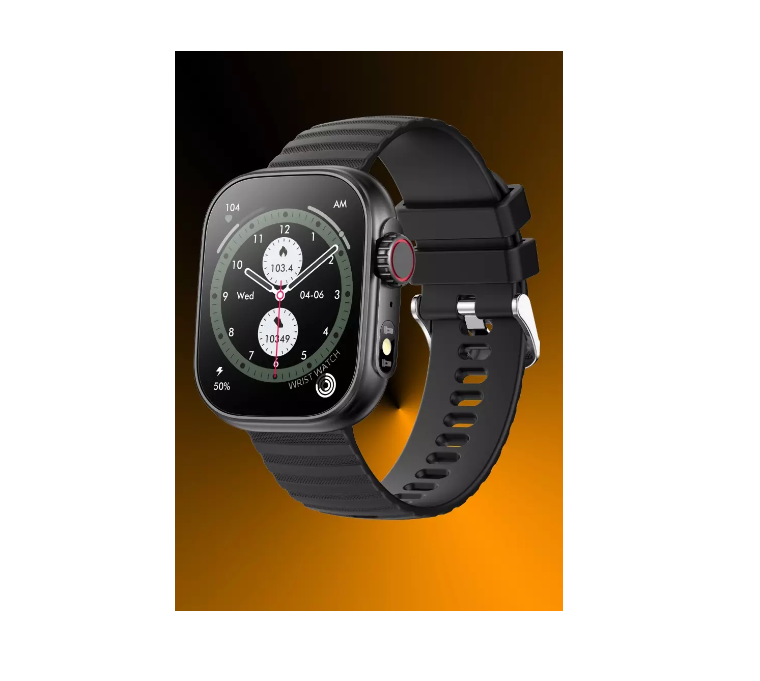75% OFF EGLANTINE Unisex Smart Watch, Silicone Strap - Multi-functions - Bluetooth Call - Flash light IOS/Android