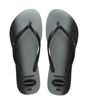 63% OFF Havaianas Women's Slim Gloss Flip Flops (Black/Black)