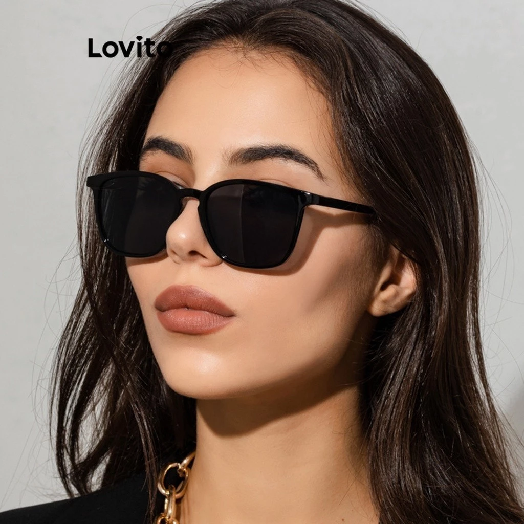 30% OFF Lovito Women Casual Plain Basic Korean Sunglasses Pickleball LNA32293