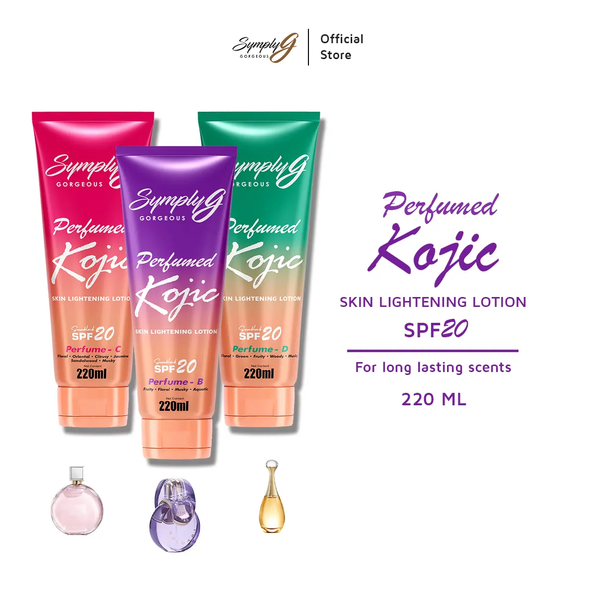 23% OFF Symply G Perfumed Kojic Skin Whitening Lotion w/ SPF 20 220ml Skincare