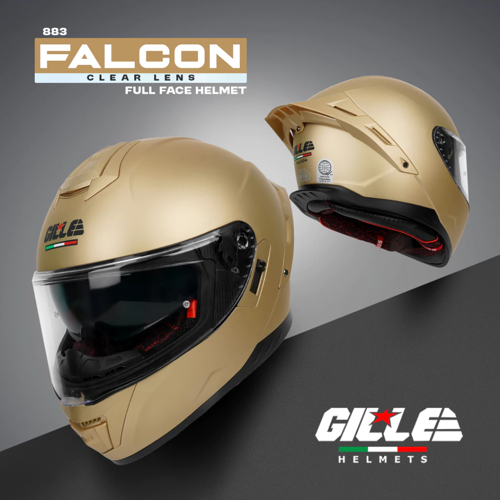 25% OFF GILLE 883 FALCON Plain Dual Visor Full Face Motorcycle Helmet