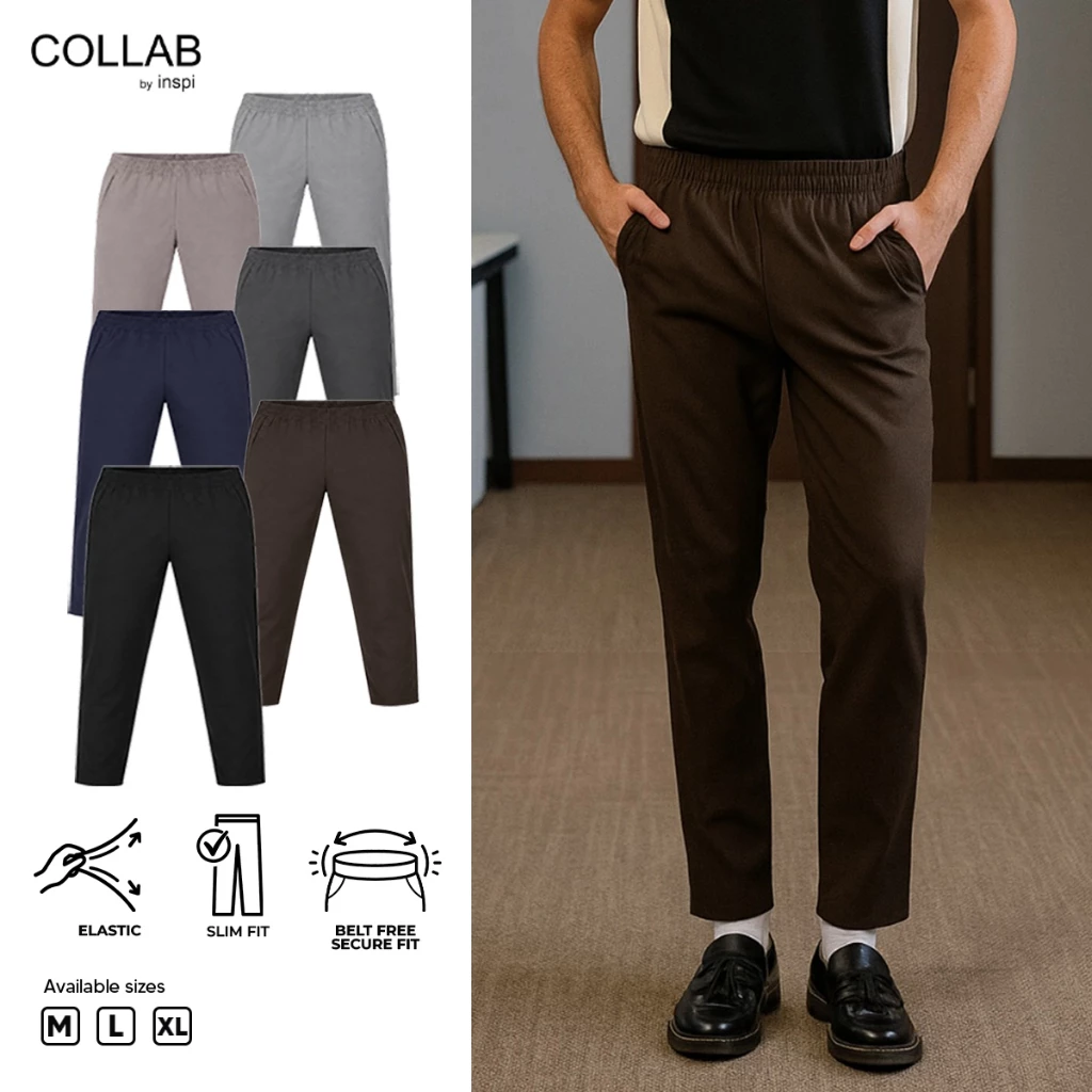 49% OFF COLLAB by Inspi Trouser Pants For Men & Women With Pockets & Drawstring Stretchable Korean Outfit