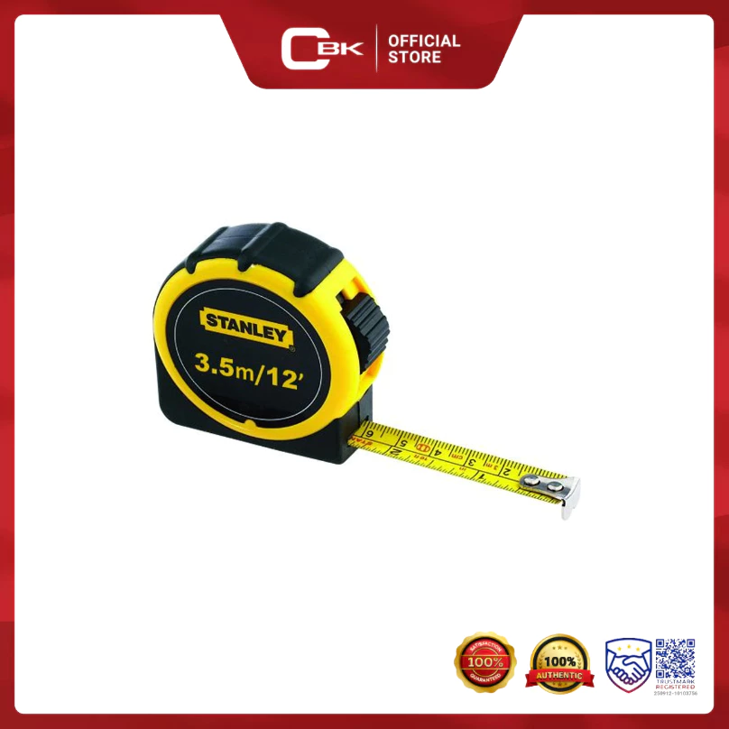 40% OFF STANLEY Tape Rule Rubbergrip 3.5M/12' ST30611L