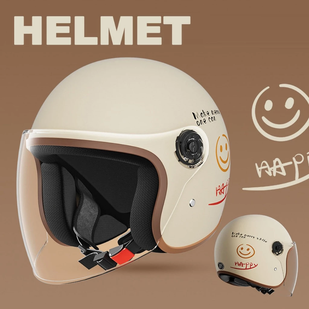 51% OFF Anti-fog HD Helmet for motorcycle helmet half face for woman Safety helmet ABS Material