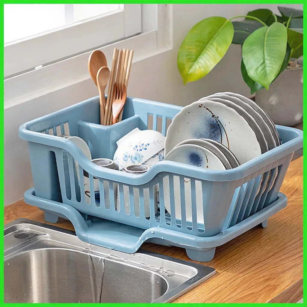 50% OFF Plastic Drainer Holder Kitchen Dish Bowl Plate Drying Utensils Rack Sink Organizer Storage Kitchen