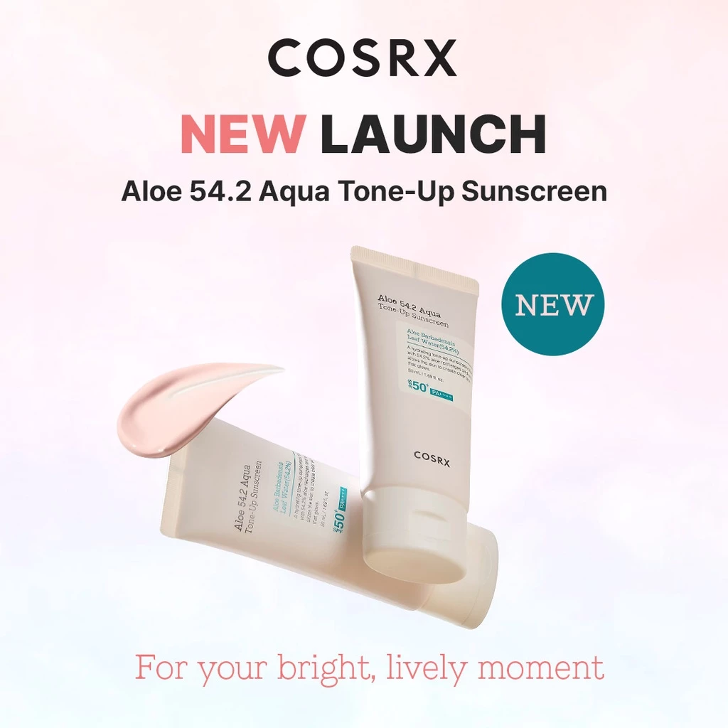 33% OFF [COSRX OFFICIAL] Aloe 54.2 Aqua Tone-up Sunscreen SPF 50+ PA++++, Brightening, Soothing, whitening, mild suncare, calming