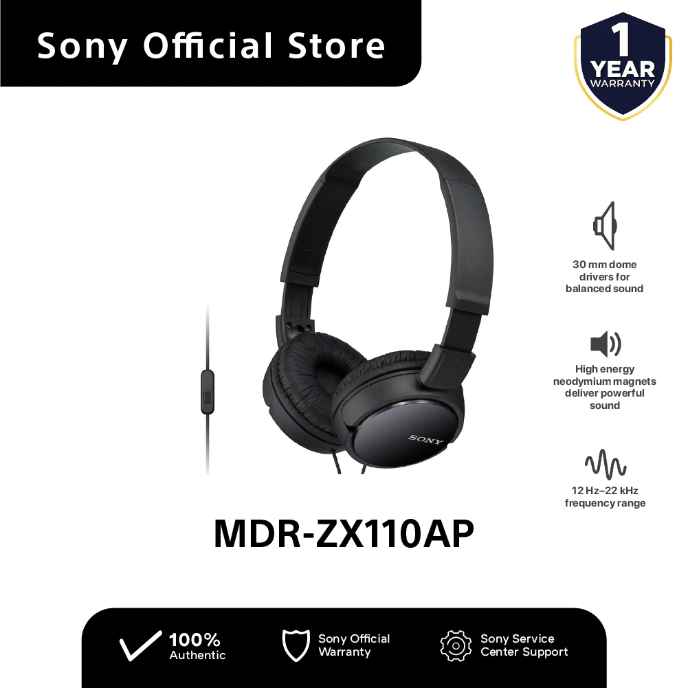 13% OFF Sony MDR-ZX110AP Wired Headphones