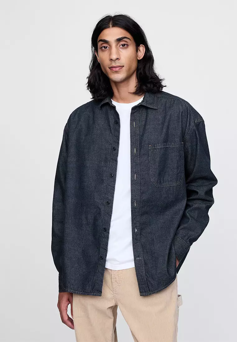 68% OFF GAP Denim Big Shirt
