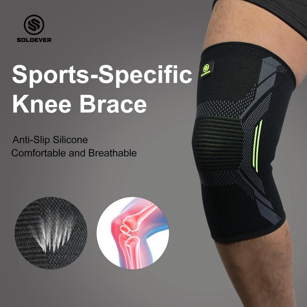 42% OFF SOLOEVER Knitted Knee Pad For Basketball Volleyball Support Compression Sleeve Pain Acl Mcl Injury