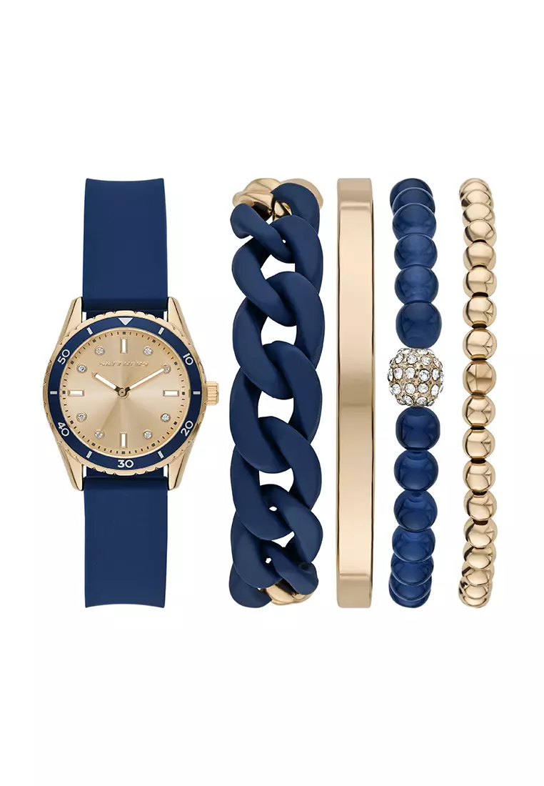 20% OFF Skechers Gift Set Blue Silicone Strap Analog Watch SKC-SR9114