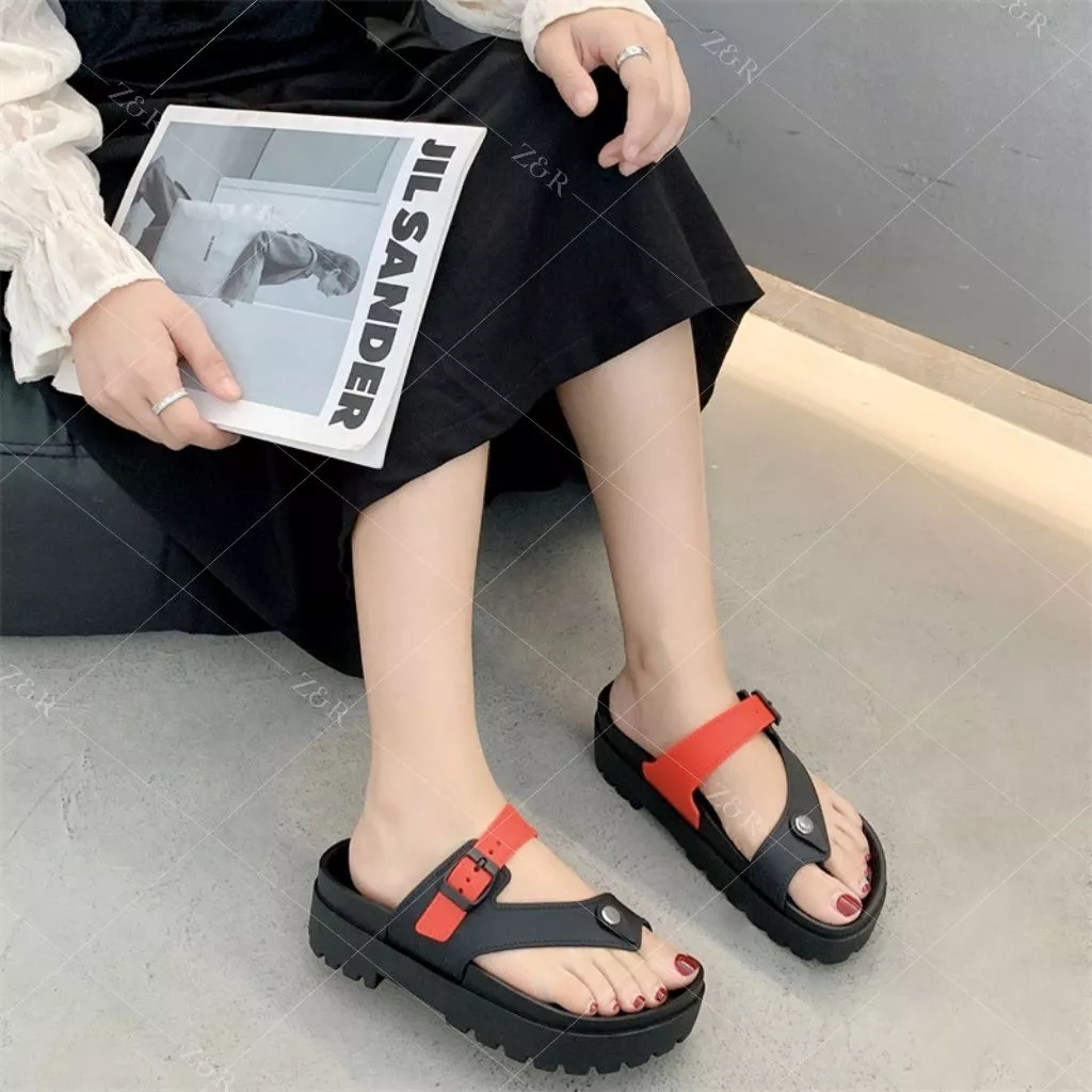 47% OFF Z&R Store Glitzy Toe Strap Fancy Thick-Sole Trendy Slippers For Women (+1 SIZE BIGGER)