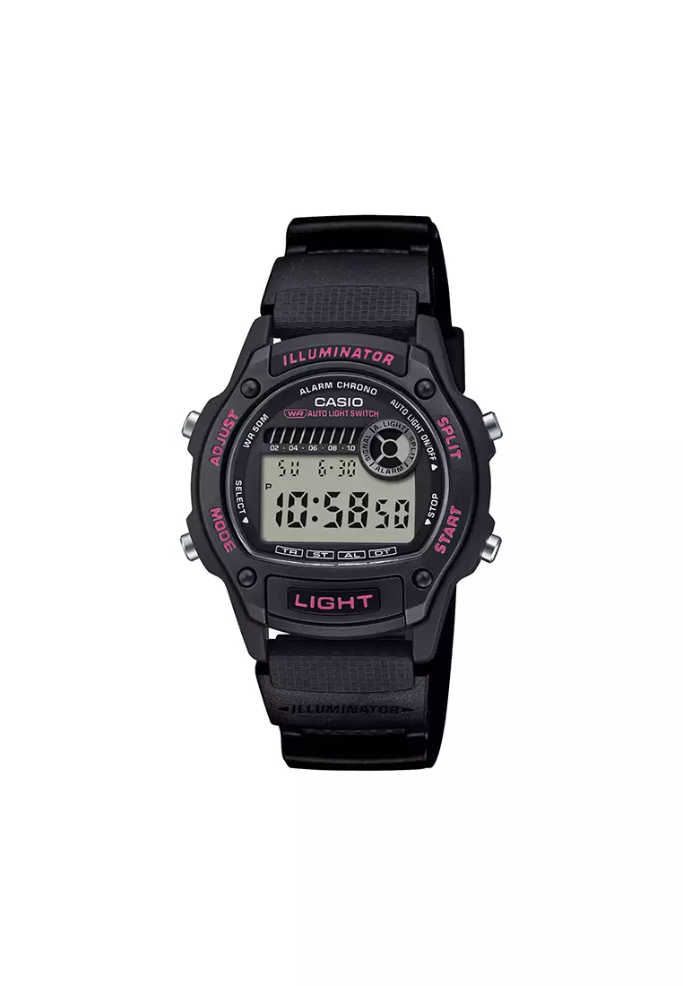 55% OFF New Balance casio W-220H-1A2V Men Digital Sports Watch Black Resin Band