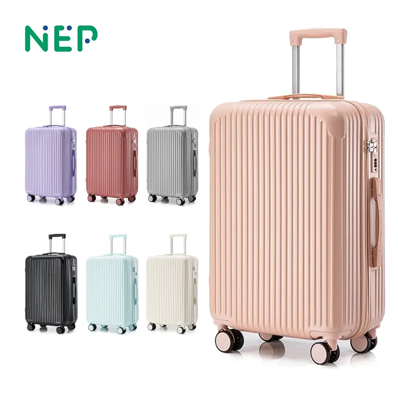53% OFF NEP Luggage Striped 20/24/28 inch Unbreakable Hard Case Waterproof Lightweight Suitcase 4 Wheels 360 Rotation Password Lock Travel Trunk Carry on Boardable Adult Trolley vanwalk box bash manila  waterproof password lock luggage