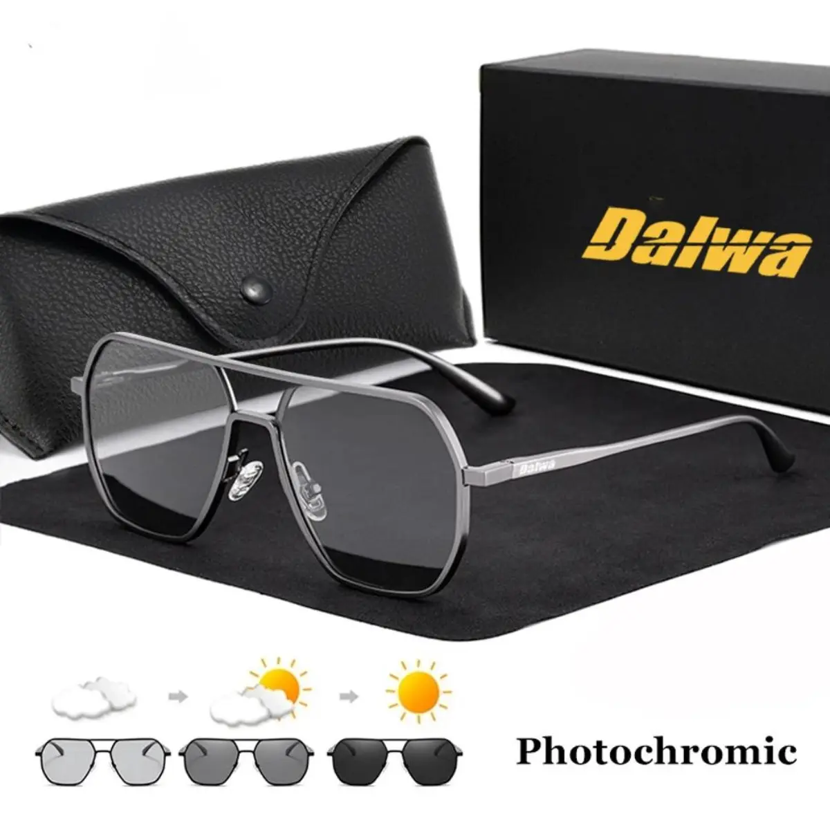 44% OFF [Rocket Material] Dalwa Photochromic Polarized Driving Sunglasses Flexible Men's  Shades Male Hiking Fishing Classic SunGlasses UV400 Eyewear Outdoor Sports