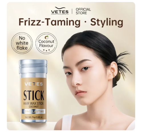 39% OFF VETES Hair Wax Styling Stick Gentle Anti Frizz Flyaway Large capacity 75g