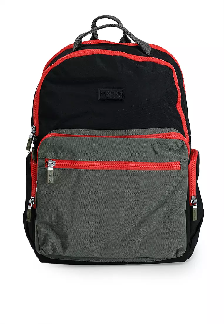 82% OFF Bagstation   Colour Block Nylon Large Backpack