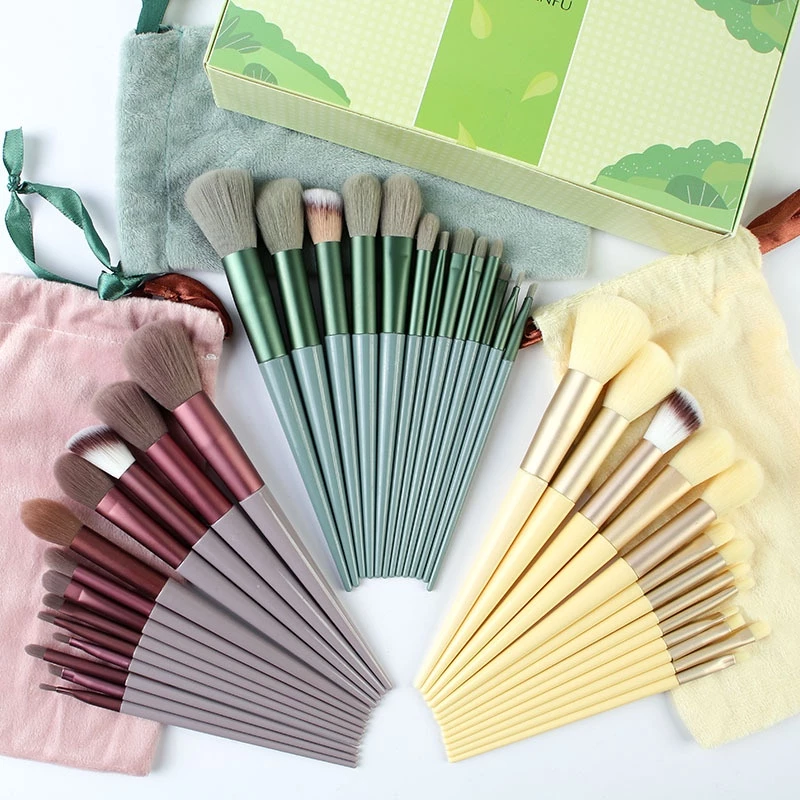 86% OFF 13Pcs Makeup Brush Set Soft Fur Beauty Highlighter Foundation Concealer Eyeshadow Beauty Tools
