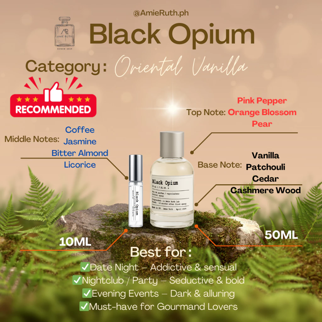 22% OFF Amie Ruth Oil Based 35% Methanol-Free Inspired Perfume Long Lasting 35% Black Opium Eclat Aventus