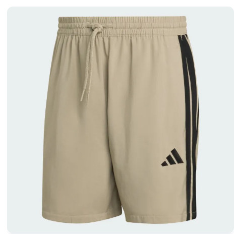 40% OFF adidas Lifestyle Essential 3-Stripes Chelsea Shorts Men Brown KD4896