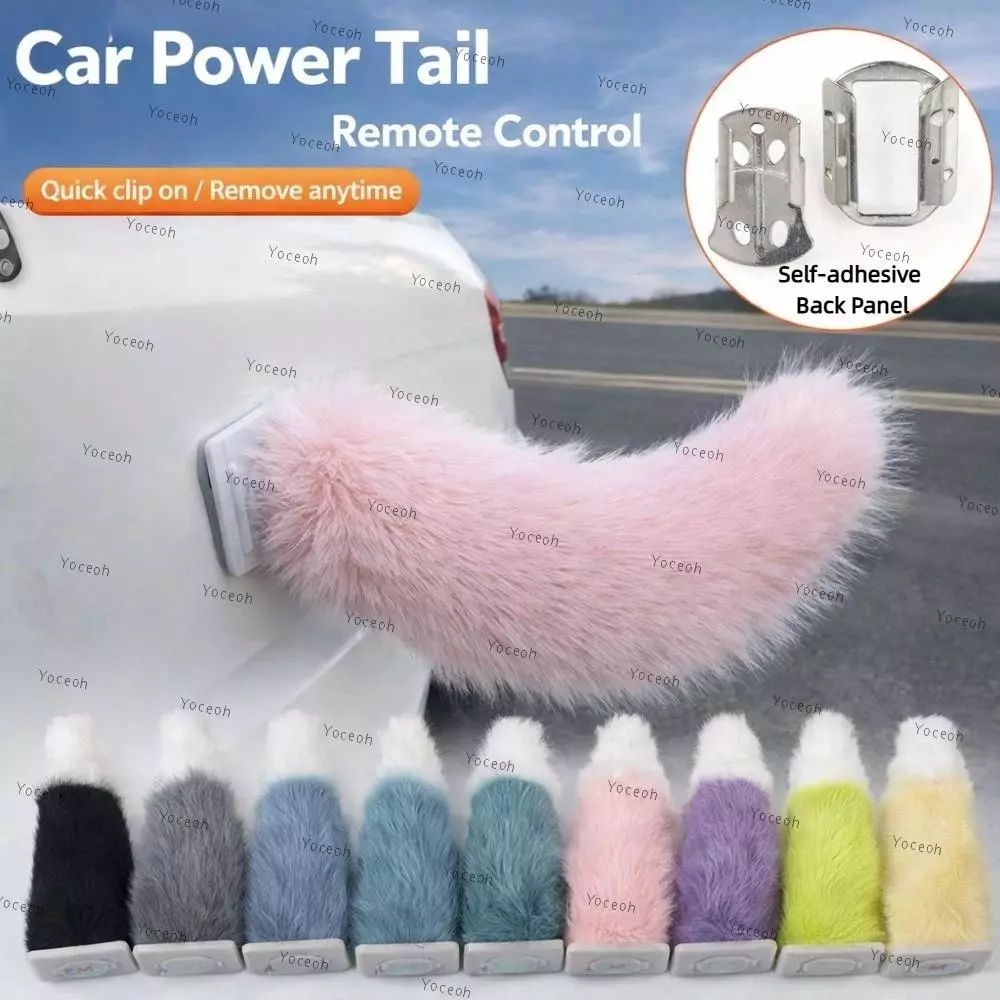 67% OFF YOCEOH Remote Control Electric Bicycle Tail, Versatile Fluffy Car Wagging Moving Tail, Cute Rechargeable Realistic Self-adhesive Motorcycle Tail