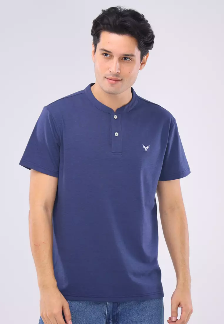 61% OFF Henley Short Sleeves Comfort Fit