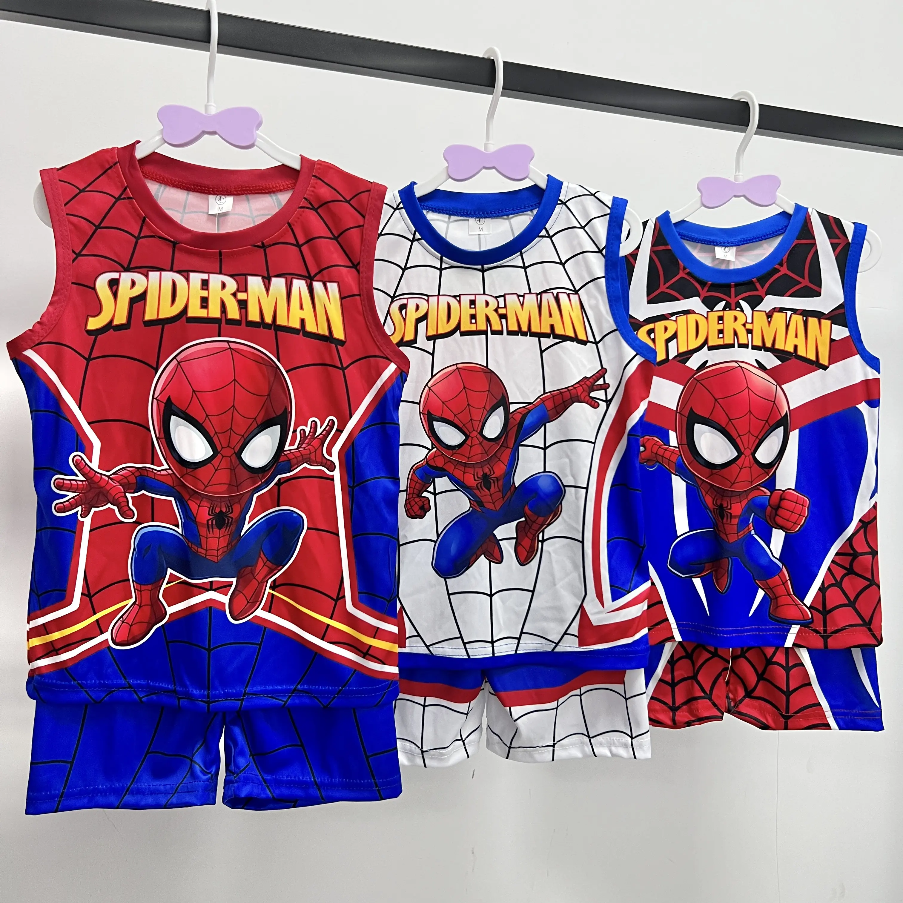 48% OFF【COD】Terno Marvel Avengers Spiderman Fashion Children's Sports Set High Quality Print, Breathable, Quick Dry,Suitable for Children 2-7 Years Old