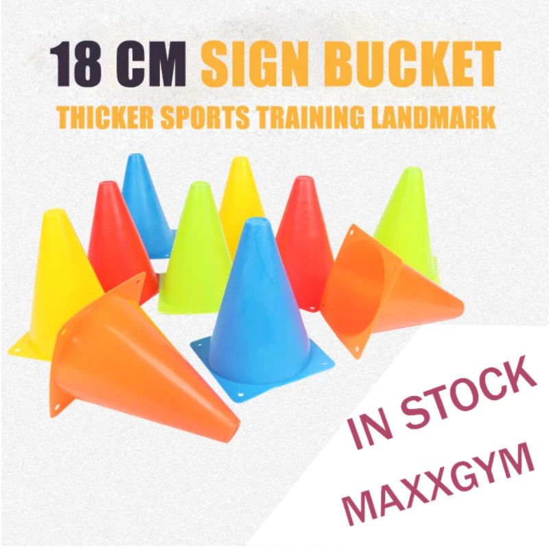 39% OFF 5PCS Plastic Agility Cones 18cm Soccer Cones Traffic Cone Sport Training Agility Marker Cone
