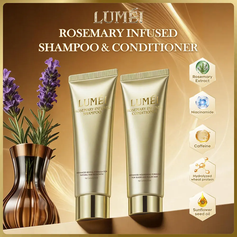 30% OFF LUMÉI Rosemary Infused Shampoo & Conditoner Anti-Hair Fall Oil-control Soothing Antioxidant Volumizing Caffeine Niacinamide Piroctone Olamine