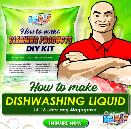 50% OFF Premium Dishwashing Liquid Kit-Cleaning Solution (15-16 Liters Yield) Mr DiySolution