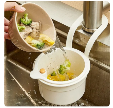 38% OFF Sink Hanging Strainer Multifunctional Basket Detachable Kitchen Garbage Filter Quickly Drain Clean