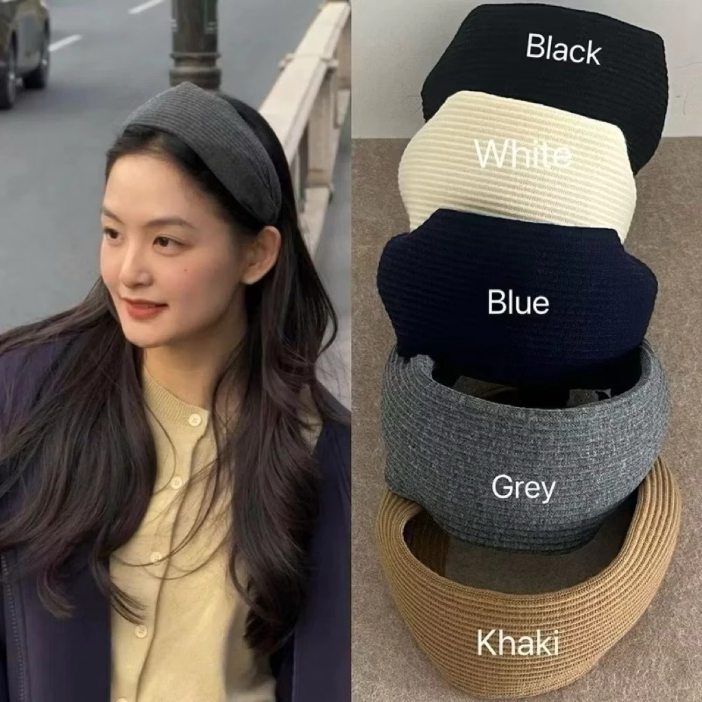 44% OFF 1 pcs Hair Headbands for Women Wide Edge Hair Hoop Knitted Hairband Hair Accessories