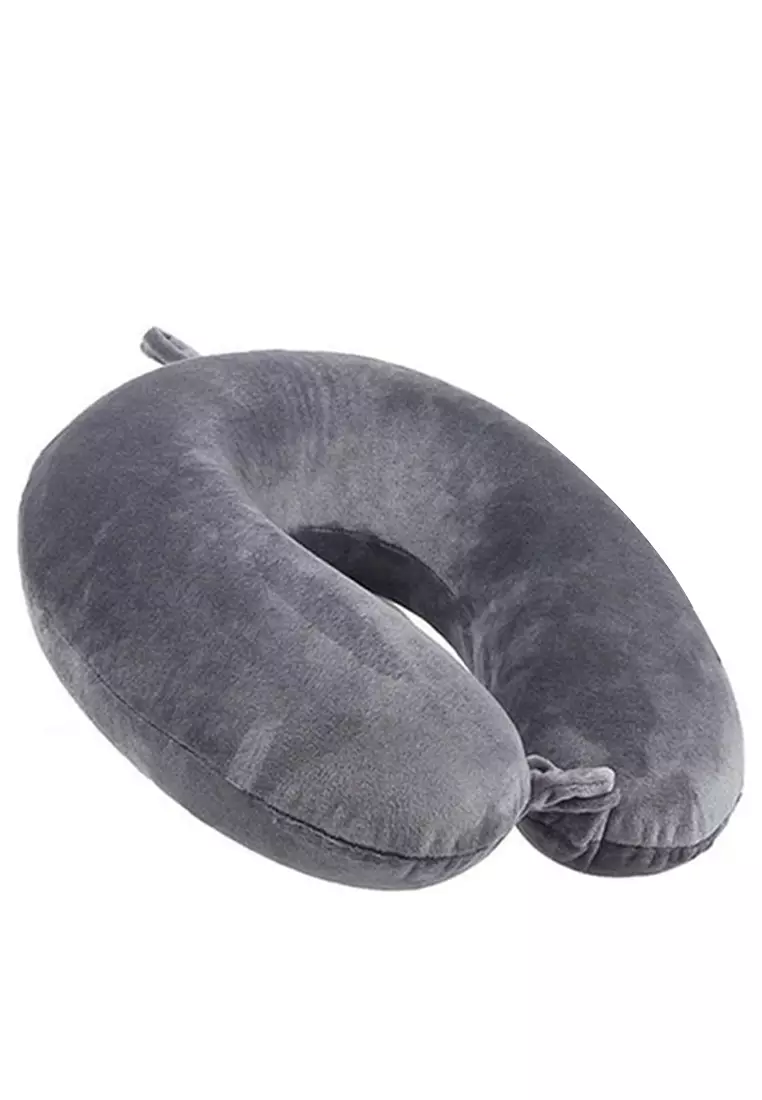 64% OFF Memory Foam Neck Travel Pillow Gray