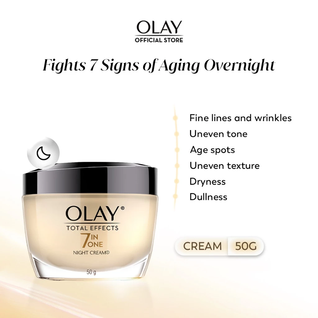 13% OFF Olay Total Effects Niacinamide Anti Aging Night Cream Moisturizer Skincare 50g