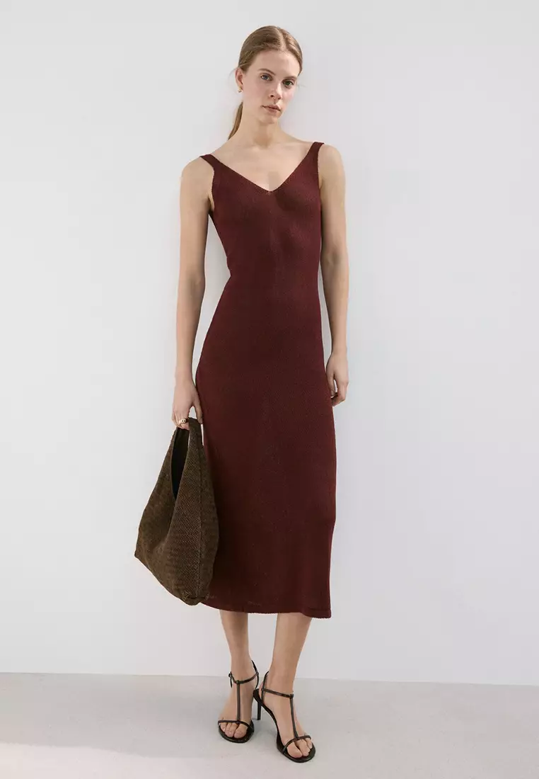 70% OFF Mango V-Neck Knitted Dress