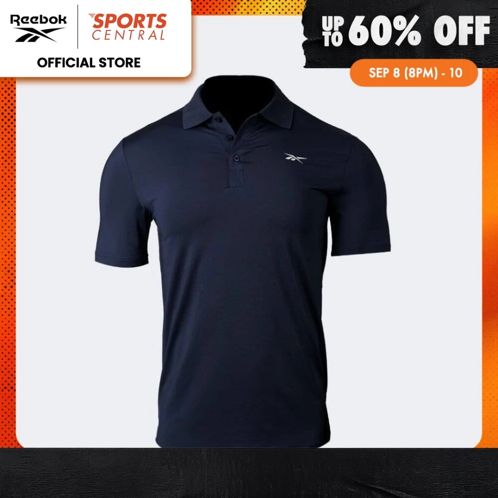 40% OFF Reebok Men Solid Stretch Perform Golf Polo | RGMS25151VN