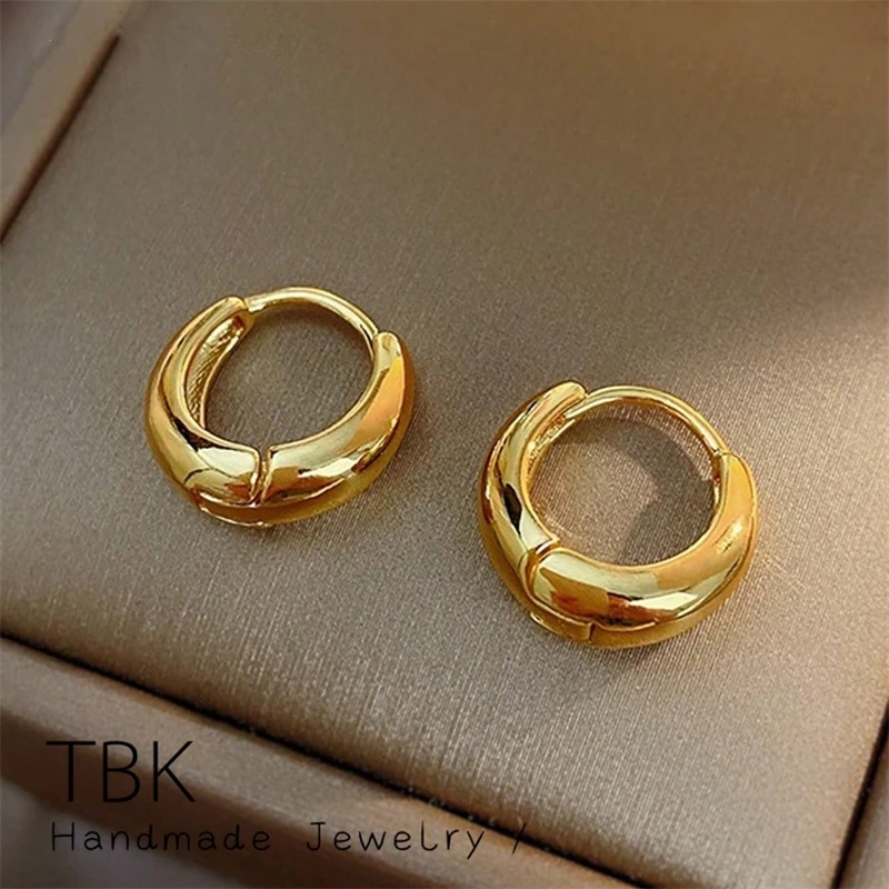 54% OFF TBK 24K Bangkok Gold Hoop Earrings 820e