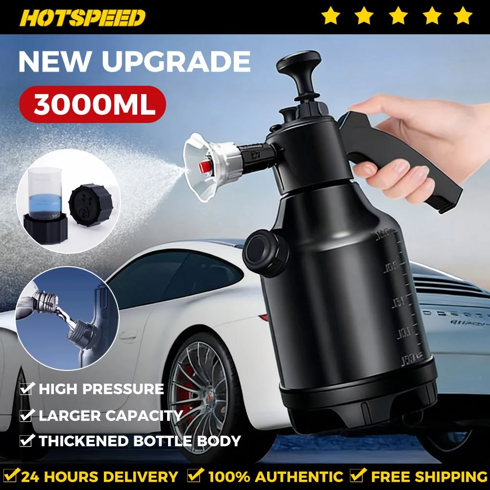 52% OFF HOTSPEED 3L Foam Sprayer Car Wash Portable Pressure Washer Power Car Shampoo Water Gun Sprayer