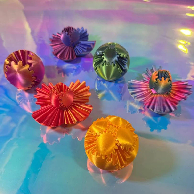 75% OFF Rotating Gear Ball 3D Printed Decompression Linked Gear Structure Relief Toys Stress Gearsphere