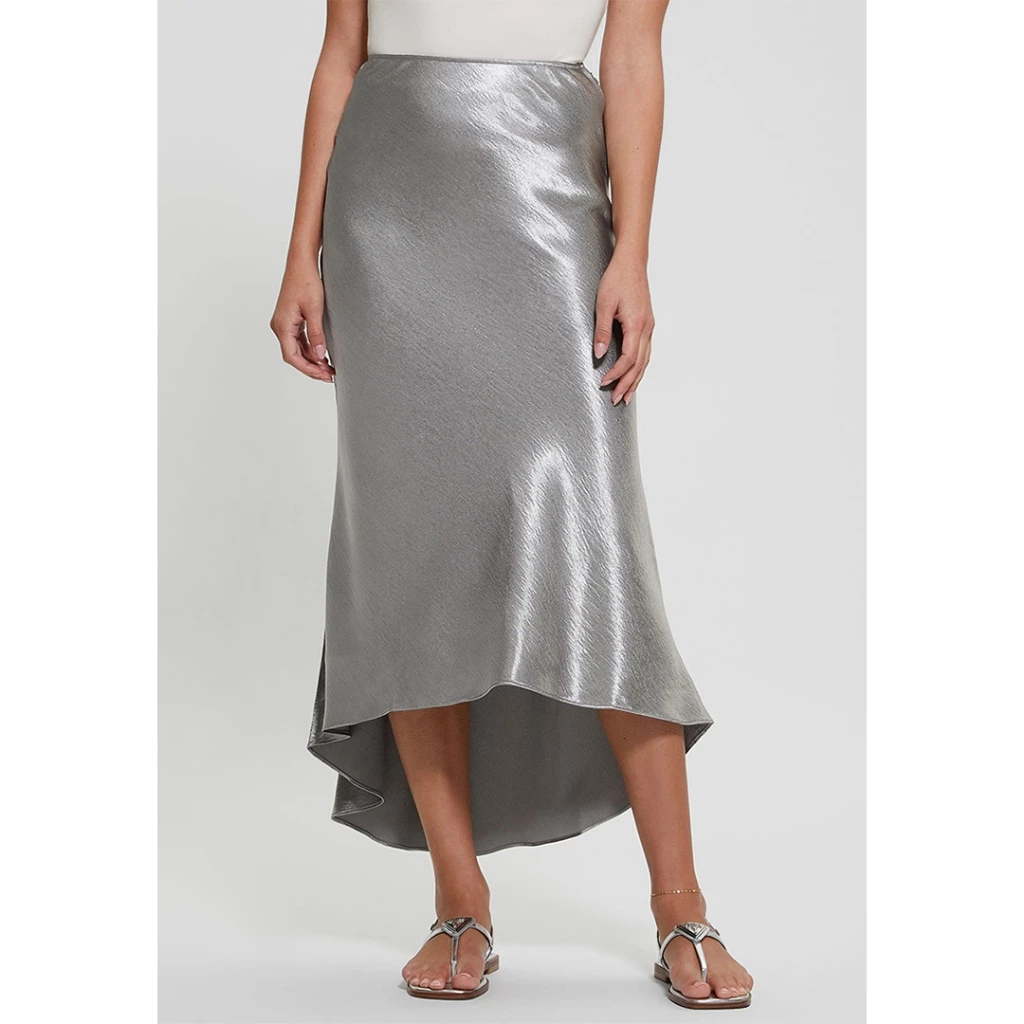 69% OFF Guess Lilya Satin Midi Skirt