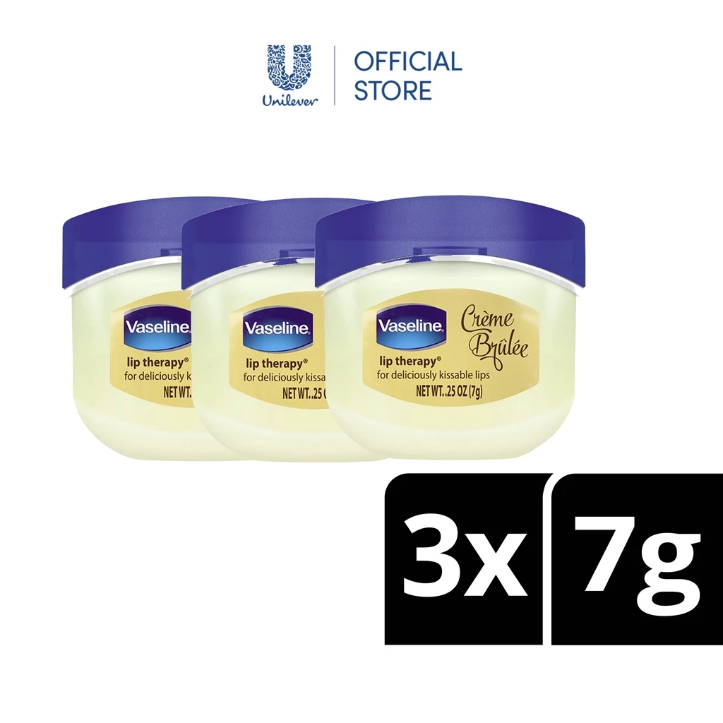 17% OFF [Bundle of 3] Vaseline Lip Therapy Lip Balm Creme Brulee 7g
